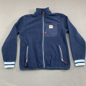 Kari Traa Fleece Jacket Womens Large Blue Full Zip Sherpa Outdoor Warm Pockets